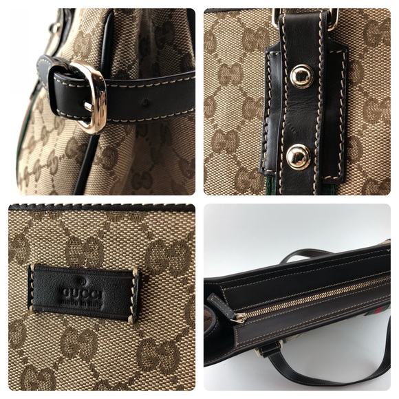⭐️🆕[Gucci] Vintage Logo Canvas/ leather Bag - Picture 2 of 8